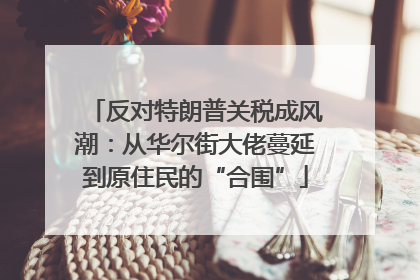 反对特朗普关税成风潮：从华尔街大佬蔓延到原住民的“合围”