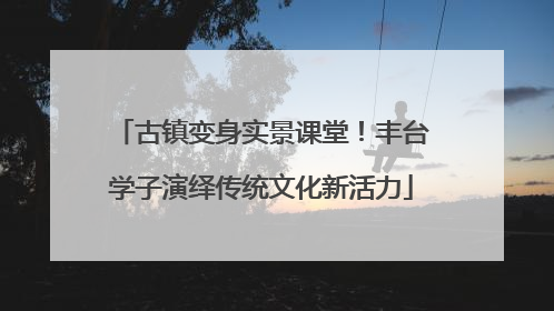 古镇变身实景课堂！丰台学子演绎传统文化新活力