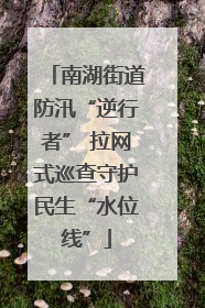南湖街道防汛“逆行者” 拉网式巡查守护民生“水位线”