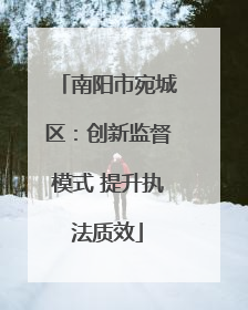 南阳市宛城区：创新监督模式 提升执法质效