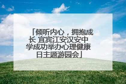 倾听内心，拥抱成长 宜宾江安汉安中学成功举办心理健康日主题游园会