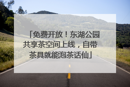 免费开放！东湖公园共享茶空间上线，自带茶具就能泡茶话仙