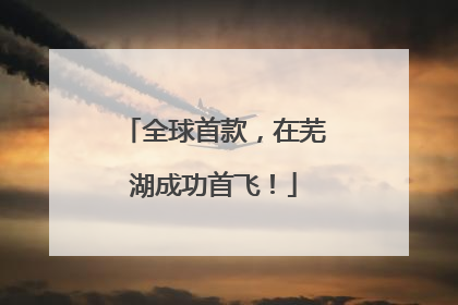 全球首款，在芜湖成功首飞！