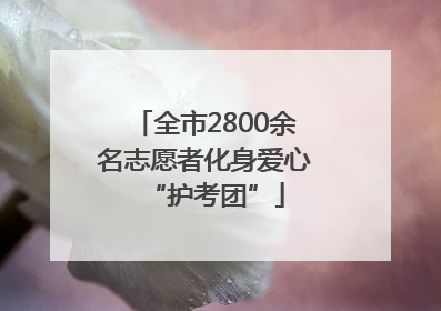 全市2800余名志愿者化身爱心“护考团”