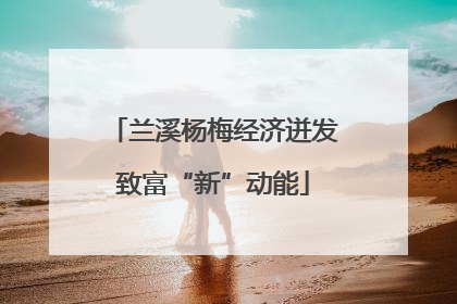 兰溪杨梅经济迸发致富“新”动能