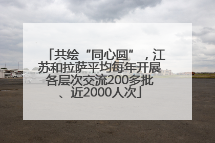 共绘“同心圆”，江苏和拉萨平均每年开展各层次交流200多批、近2000人次