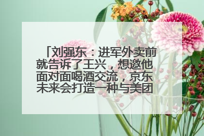 刘强东：进军外卖前就告诉了王兴，想邀他面对面喝酒交流，京东未来会打造一种与美团不同的商业模式