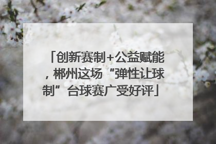 创新赛制+公益赋能，郴州这场“弹性让球制”台球赛广受好评