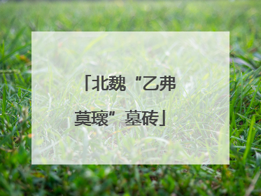 北魏“乙弗莫瓌”墓砖