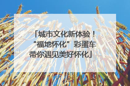 城市文化新体验！“福地怀化”彩蛋车带你遇见美好怀化