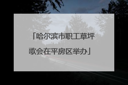 哈尔滨市职工草坪歌会在平房区举办