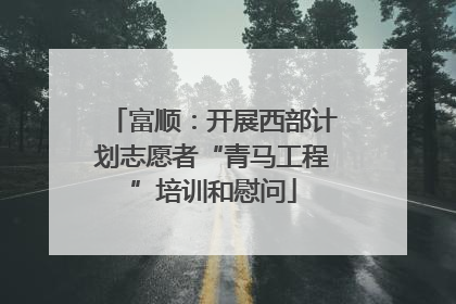 富顺：开展西部计划志愿者“青马工程”培训和慰问