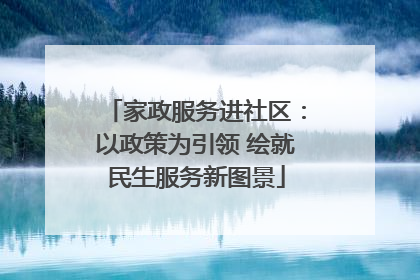 家政服务进社区：以政策为引领 绘就民生服务新图景