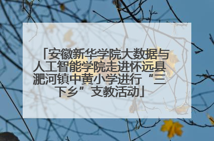 安徽新华学院大数据与人工智能学院走进怀远县淝河镇中黄小学进行“三下乡”支教活动