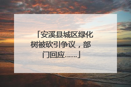 安溪县城区绿化树被砍引争议，部门回应……