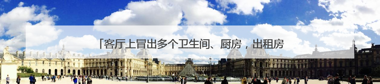 客厅上冒出多个卫生间、厨房，出租房如此改，楼下业主投诉：多少不舒服