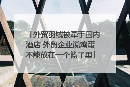 外贸羽绒被牵手国内酒店 外贸企业说鸡蛋不能放在一个篮子里