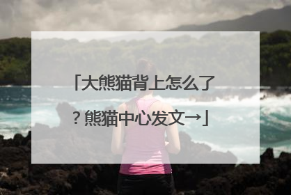 大熊猫背上怎么了？熊猫中心发文→