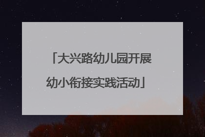 大兴路幼儿园开展幼小衔接实践活动
