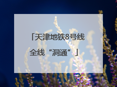 天津地铁8号线全线“洞通”