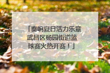 奏响夏日活力乐章 武昌区杨园街道篮球赛火热开赛！