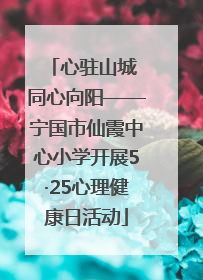 心驻山城 同心向阳——宁国市仙霞中心小学开展5·25心理健康日活动