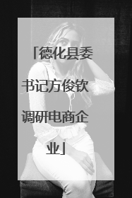 德化县委书记方俊钦调研电商企业