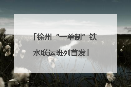 徐州“一单制”铁水联运班列首发