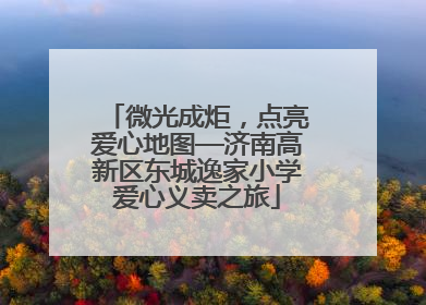 微光成炬，点亮爱心地图—济南高新区东城逸家小学爱心义卖之旅