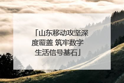 山东移动攻坚深度覆盖 筑牢数字生活信号基石