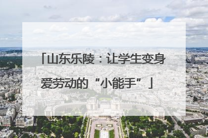 山东乐陵：让学生变身爱劳动的“小能手”