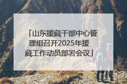 山东援藏干部中心管理组召开2025年援藏工作动员部署会议