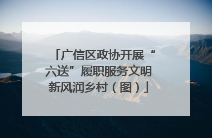 广信区政协开展“六送”履职服务文明新风润乡村（图）