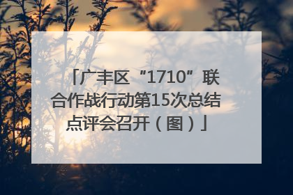 广丰区“1710”联合作战行动第15次总结点评会召开（图）