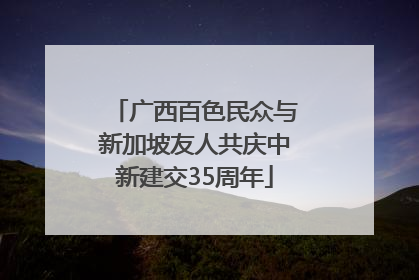 广西百色民众与新加坡友人共庆中新建交35周年
