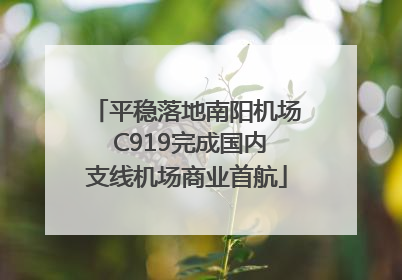 平稳落地南阳机场 C919完成国内支线机场商业首航