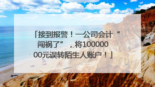 接到报警！一公司会计“闯祸了”，将10000000元误转陌生人账户！