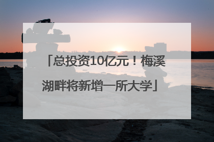 总投资10亿元！梅溪湖畔将新增一所大学