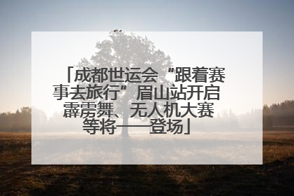 成都世运会“跟着赛事去旅行”眉山站开启 霹雳舞、无人机大赛等将一一登场