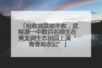 抢收油菜助丰收，武陵源一中数百名师生在黄龙洞生态田园上演“青春助农记”