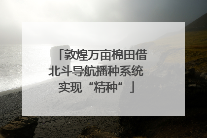 敦煌万亩棉田借北斗导航播种系统实现“精种”