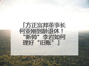 方正富邦董事长何亚刚到龄退休！“新帅”李岩如何理好“旧账”