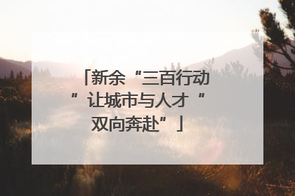 新余“三百行动”让城市与人才“双向奔赴”