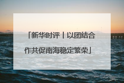 新华时评丨以团结合作共促南海稳定繁荣