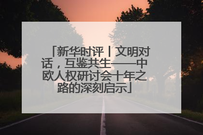 新华时评丨文明对话，互鉴共生——中欧人权研讨会十年之路的深刻启示