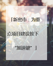 新密市：为重点项目建设按下“加速键”