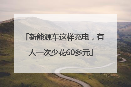 新能源车这样充电，有人一次少花60多元