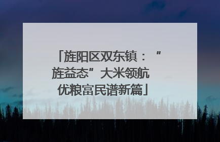 旌阳区双东镇：“旌益态”大米领航 优粮富民谱新篇