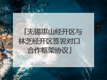 无锡惠山经开区与林芝经开区签署对口合作框架协议