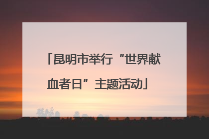 昆明市举行“世界献血者日”主题活动